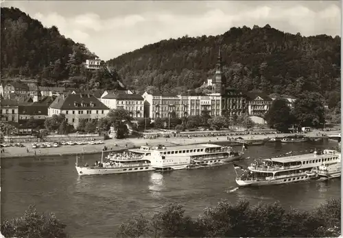 Bad Schandau  Schiffe Dampfer 1977 Bordstempel Schiffes Karl Marx rückseitig