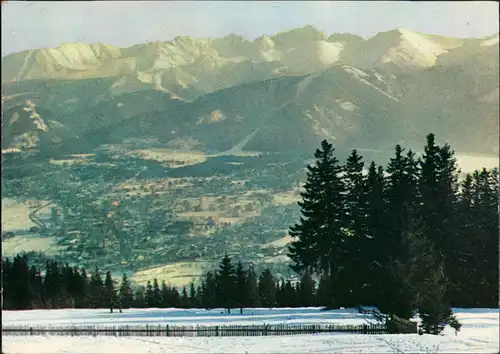 Postcard Zakopane Blick auf die Stadt 1971