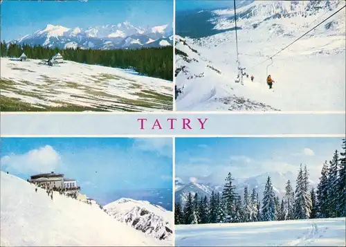 Postcard Zakopane Hohe Tatra Tatry Wysokie Wintersport 1974