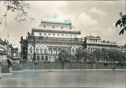 Postcard Prag Praha Böhmisches Nationaltheater 1969