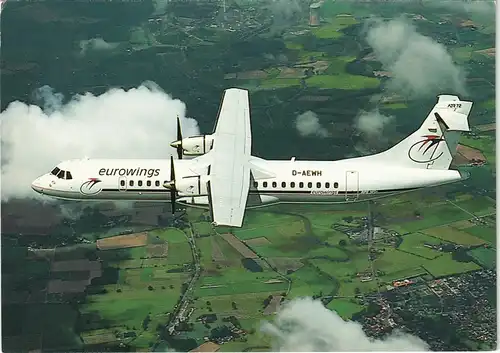 Ansichtskarte  ATR 72-210 der eurowings Flugwesen - Flugzeuge im Flug 1977