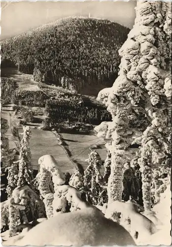 Ansichtskarte Waltersdorf-Großschönau (Sachsen) Lausche/Luž im Winter 1958