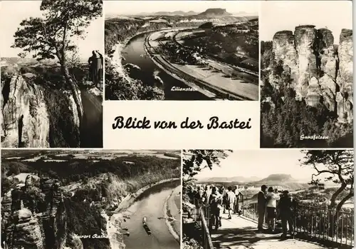 Ansichtskarte Rathen Blick von der Bastei Gansfalsam 1971