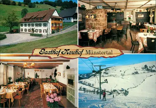 Münstertal/Schwarzwald Gasthof Neuhof Münstertal Schwarzwald Reklamekarte 1980