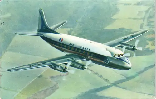 Ansichtskarte  AIR FRANCE VICKERS" VISCOUNT Flugwesen - Flugzeuge 1969