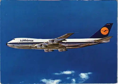 Ansichtskarte  Boeing Jet 747 Lufthansa Flugwesen - Flugzeuge 1987