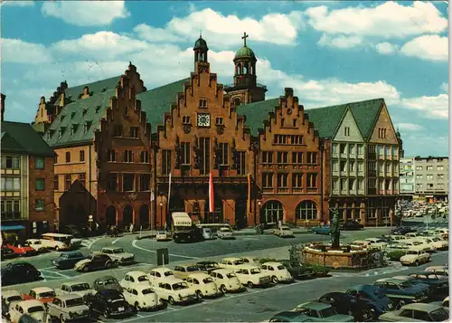 Frankfurt am Main Römer, Auto Parkplatz, Autos ua. VW Käfer 1969