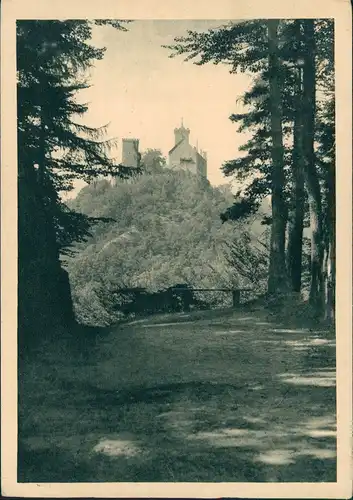 Ansichtskarte Eisenach HOTEL AUF DER WARTBURGBlick auf die Burg 1936