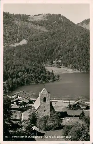 Ansichtskarte Spitzingsee-Schliersee Berggasthof St. Bernhard Spitzingsee 1954