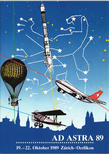 Ansichtskarte  19.-22. Oktober 1989 Zürich - Oerlikon AD ASTRA 89 1989