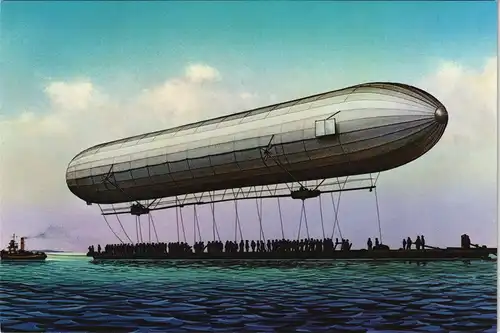 Ansichtskarte Meersburg Bodensee Flugwesen - Zeppelin 1987