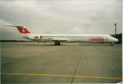 Klotzsche-Dresden Flughafen Flugzeug Swiss Air 2003 Privatfoto Foto