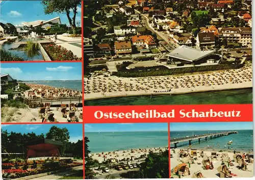 Ansichtskarte Scharbeutz Mehrbildkarte mit 6 Ansichten u.a. Luftaufnahme 1983