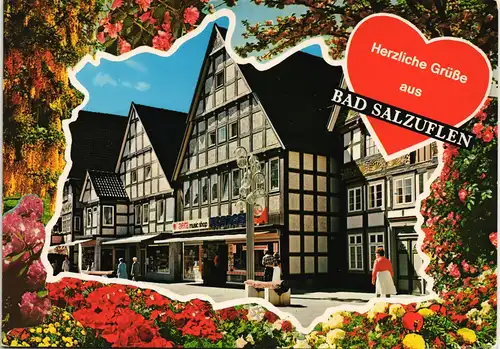 Ansichtskarte Bad Salzuflen Fachwerkhäuser in der Fussgängerzone 1975