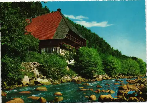 .Baden-Württemberg Schwarzwald (Mittelgebirge) - Haus am Fluß 1972