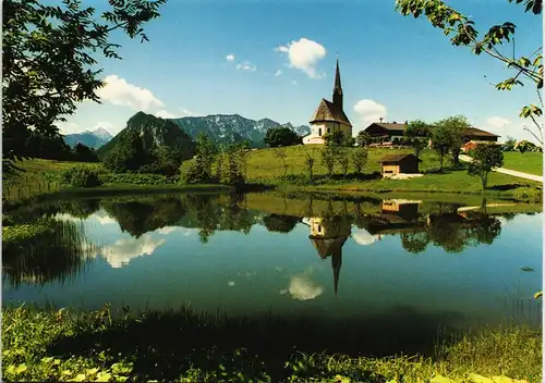 Ansichtskarte Inzell / Obb. Einsiedl-Kirche St. Nikolaus 1982