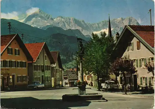 Ansichtskarte Garmisch-Partenkirchen Floriansplatz 1966