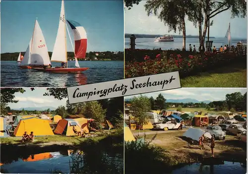 Ansichtskarte Seeshaupt MB: Campingplatz 1968