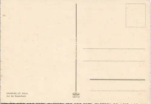 Ansichtskarte St. Pauli-Hamburg Auf der Reeperbahn 1960