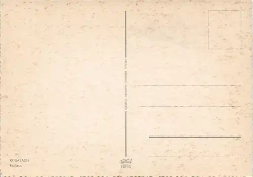 Ansichtskarte Kulmbach Rathaus, Autos Auto Parkplatz 1970