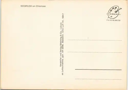 Seebruck-Seeon Panorama-Ansicht Luftaufnahme Luftbild Chiemsee 1970