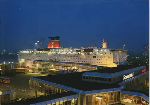 Ansichtskarte Kiel Fährschiff Schiff am Schwedenkai 1980