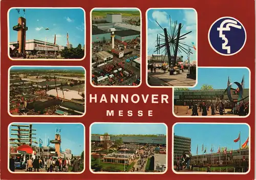Ansichtskarte Hannover Messegelände Mehrbild-AK mit 8 Messe Ansichten 1970