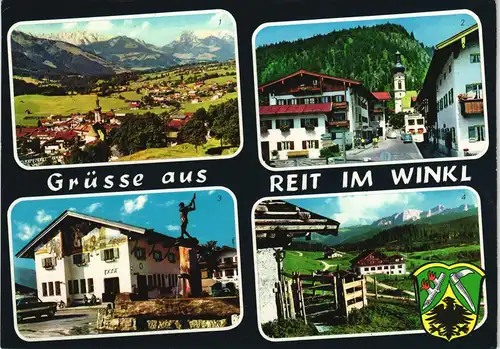 Ansichtskarte Reit im Winkl Mehrbildkarte mit 4 Foto-Ansichten 1967