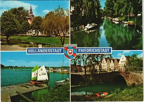Friedrichstadt (Eider) Mehrbildkarte 4 Ansichten der HOLLÄNDERSTADT 1975