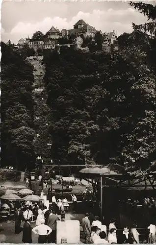 Burg an der Wupper-Solingen Auffahrt der Seilbahn zum Schloß 1960