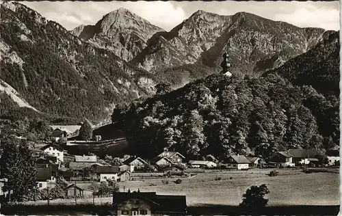 Ansichtskarte Ruhpolding Panorama mit Sonntagshorn und Reiffelberg 1960