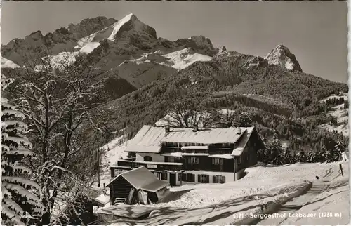 Ansichtskarte Garmisch-Partenkirchen Berggasthof Eckbauer (1238 m) 1960