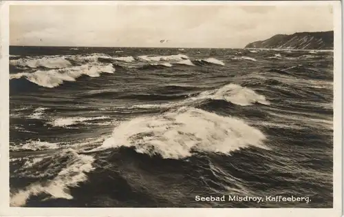 Misdroy Międzyzdroje Kaffeeberg Region Ostsee Wellen peitschen   Strand 1929