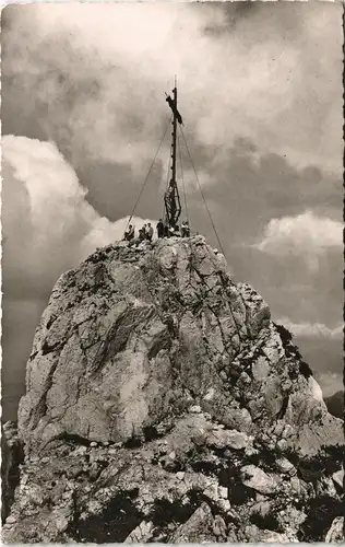 Ansichtskarte Chiemgau-Kampenwand Kampenwand Gipfel mit Bergsteiger 1980