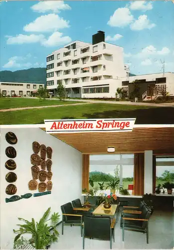 Ansichtskarte Springe 2-Bild-Karte Altenheim Springe Deister Jägerallee 1975