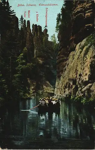 Jonsdorf (CZ) Janov Edmundsklamm Edmundova Soutěska Böhmische Schweiz 1910