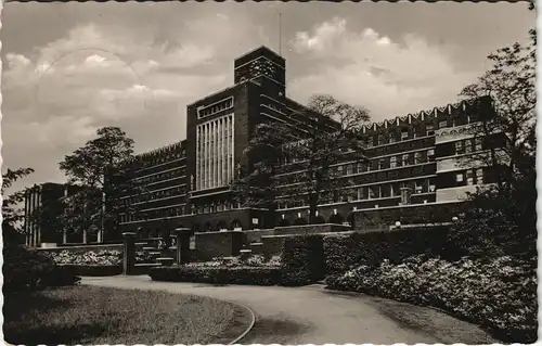Ansichtskarte Oberhausen Partie am Rathaus 1955