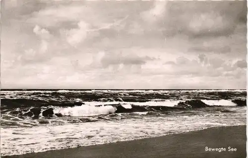 Ansichtskarte Sylt Bewegte See Nordsee Wellen 1952