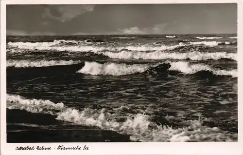 Ansichtskarte Dahme (Holstein) Strand Ostsee Wellen Stürmische See 1954
