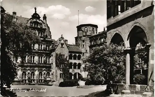 Ansichtskarte Heidelberg Heidelberger Schloss Schlosshof Castle Court 1973