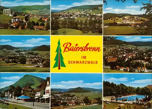 Ansichtskarte Baiersbronn Mehrbild-AK Ortsansichten Schwarzwald 1980