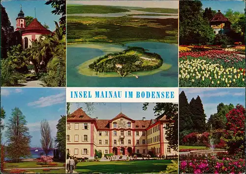 Ansichtskarte Konstanz Insel Mainau 6-Foto-Mehrbildkarte 1988