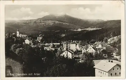 Ansichtskarte Bayerisch Eisenstein Panorama-Ansicht mit Blick zum Arber 1932