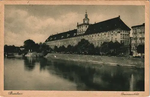 Postcard Breslau Wrocław Universität 1931   gelaufen mit Stempel BRESLAU