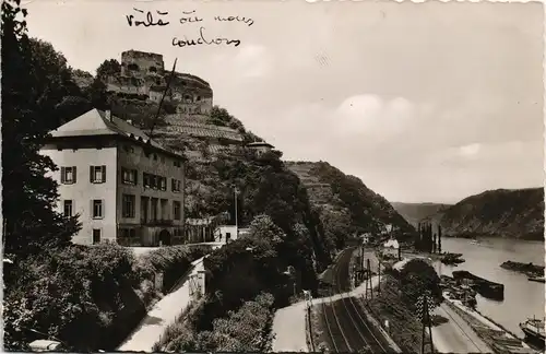 Ansichtskarte Sankt Goar Panorama-Ansicht mit Jugendherberge am Rhein 1964
