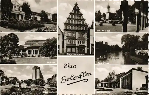 Bad Salzuflen Mehrbild-AK Rosengarten, Kurhaus, Wandelhalle uvm. 1960