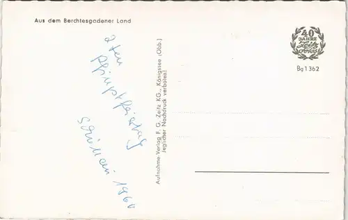 Almbachklamm-Marktschellenberg Schellenberg Markt Berchtesgadener Land 1960