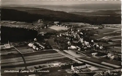 Ansichtskarte Rodt-Loßburg Lossburg Luftbild Luftaufnahme, Schwarzwald 1960