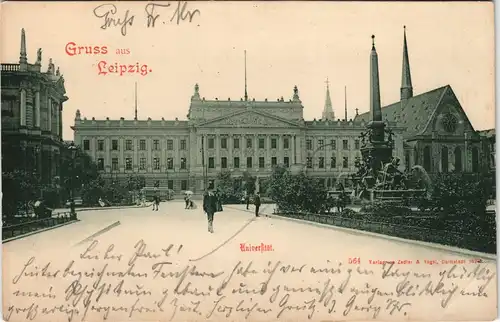 Ansichtskarte Leipzig Universität Leipzig 1912
