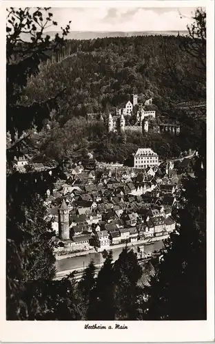 Ansichtskarte Wertheim Blick auf die Stadt 1957